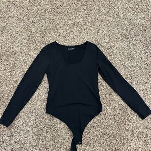 Abercrombie & Fitch Black Long Sleeve Bodysuit